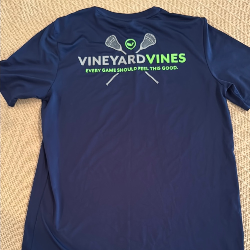 Vineyard Vines Navy Lacrosse Performance Shirt